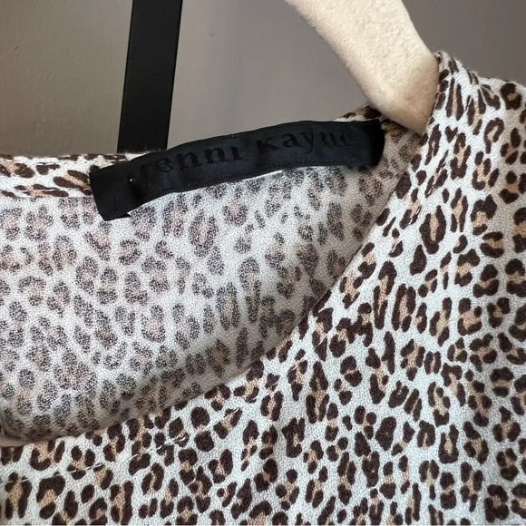 Jenni Kayne Palmer Leopard T-Shirt Dress Small Classic Versatile Minimalist - Picture 3 of 5